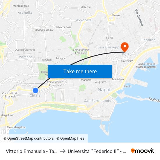 Vittorio Emanuele - Tasso to Università ""Federico Ii"" - Diarc map