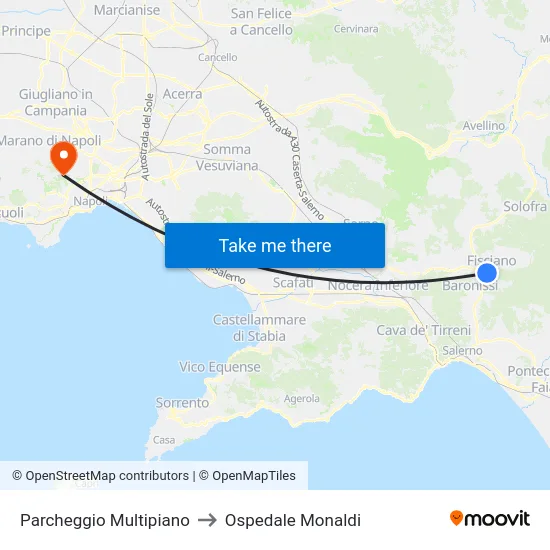 Parcheggio Multipiano to Ospedale Monaldi map