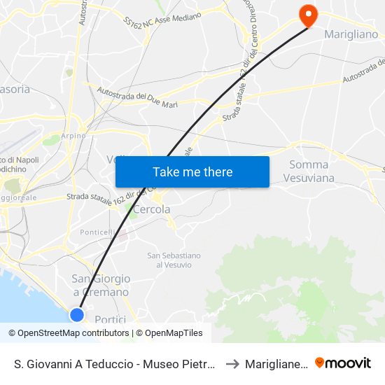 S. Giovanni A Teduccio - Museo Pietrarsa to Mariglianella map