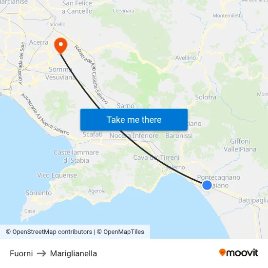 Fuorni to Mariglianella map