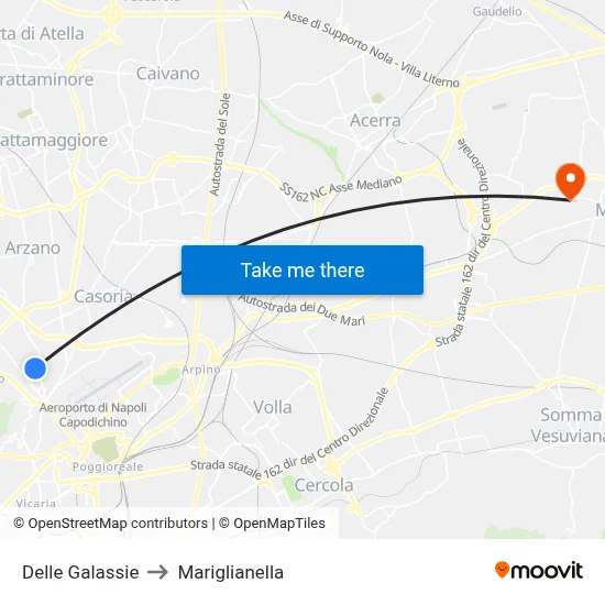 Galaxy Street to Mariglianella map