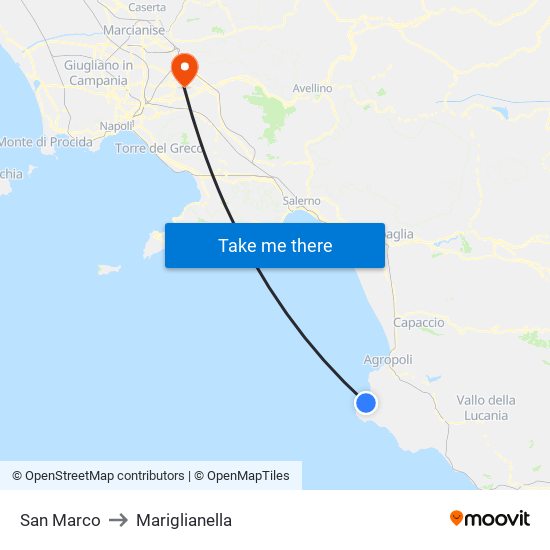 San Marco to Mariglianella map