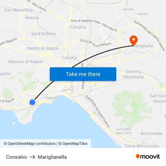 Consalvo to Mariglianella map
