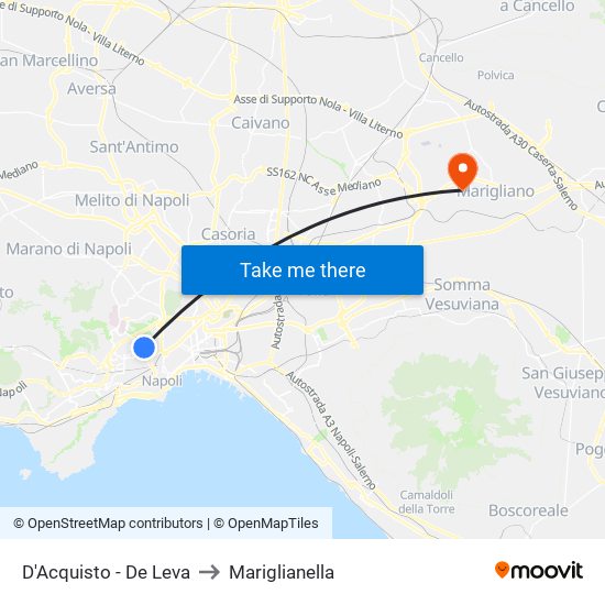 D'Acquisto - De Leva to Mariglianella map