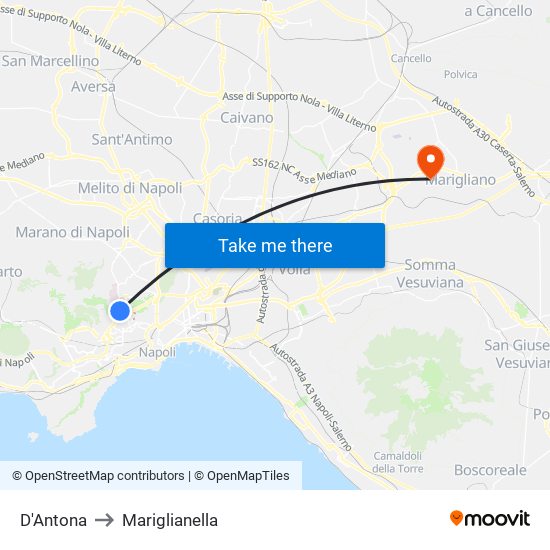 D'Antona to Mariglianella map