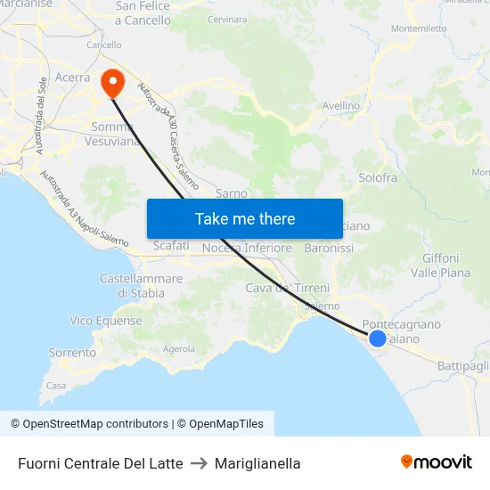 Fuorni Milk Factory to Mariglianella map