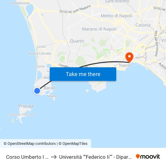 Corso Umberto I (Scuola Media) to Università ""Federico Ii"" - Dipartimento Di Giurisprudenza map