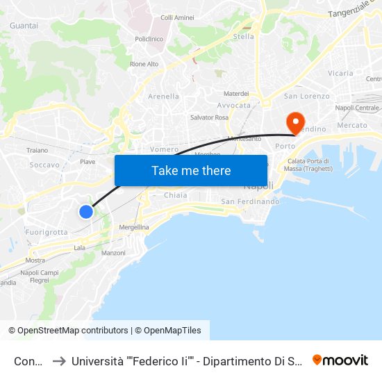 Consalvo to Università ""Federico Ii"" - Dipartimento Di Scienze Politiche (Disp) map