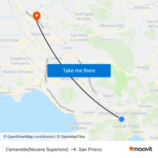 Camerelle (Nocera Superiore) to San Prisco map