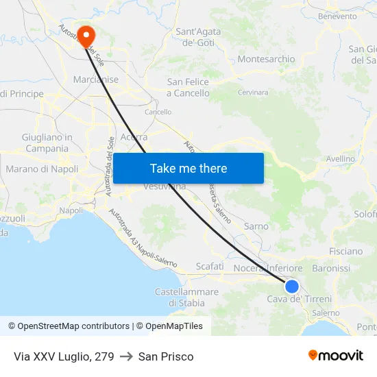 July 25th Street, 279 to San Prisco map