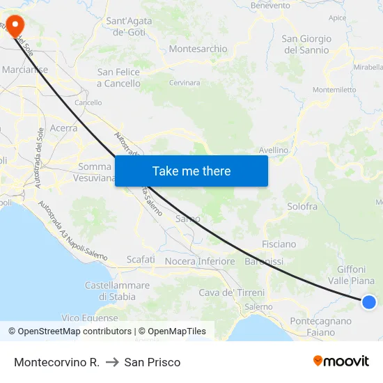 Montecorvino R. to San Prisco map