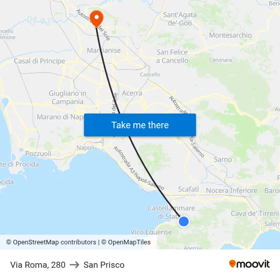 Roma Street, 280 to San Prisco map