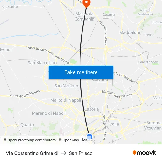Costantino Grimaldi Street to San Prisco map