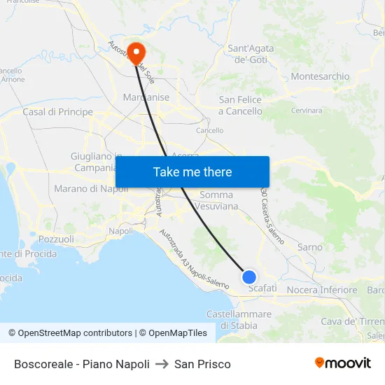 Boscoreale - Piano Napoli to San Prisco map