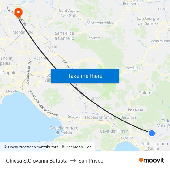 St. John The Baptist Church to San Prisco map