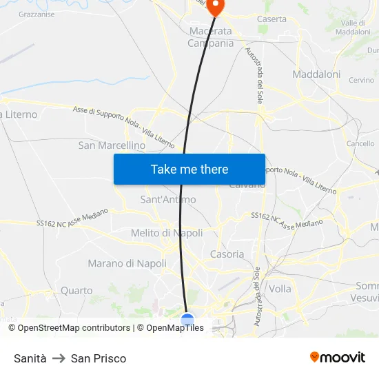 Health to San Prisco map