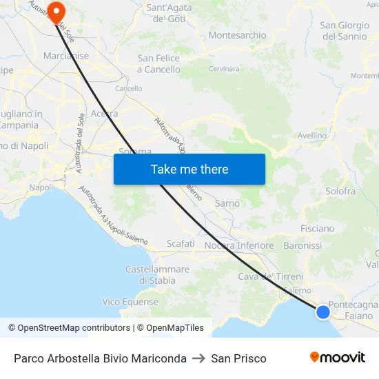 Arbostella Park Mariconda Junction to San Prisco map