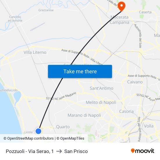 Pozzuoli - Via Serao, 1 to San Prisco map