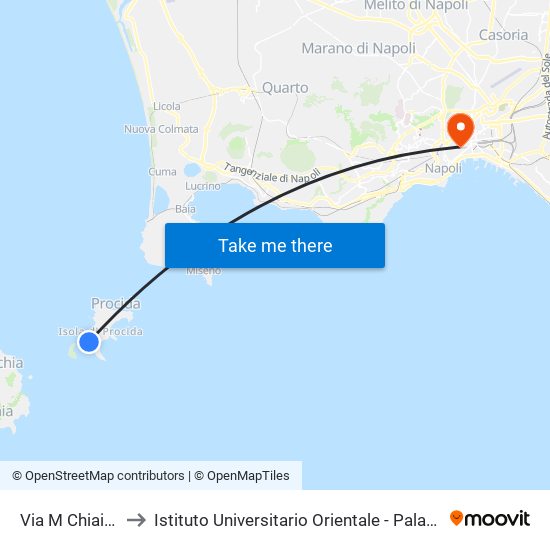 Via M  Chiaiolella Civ  4 to Istituto Universitario Orientale - Palazzo Santa Maria Porta Coeli map