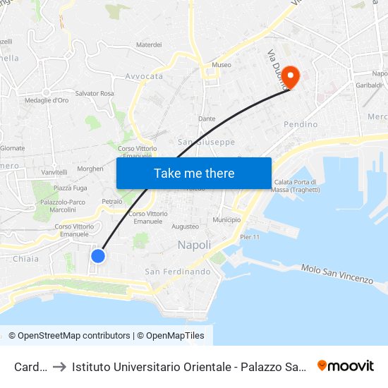 Carducci to Istituto Universitario Orientale - Palazzo Santa Maria Porta Coeli map