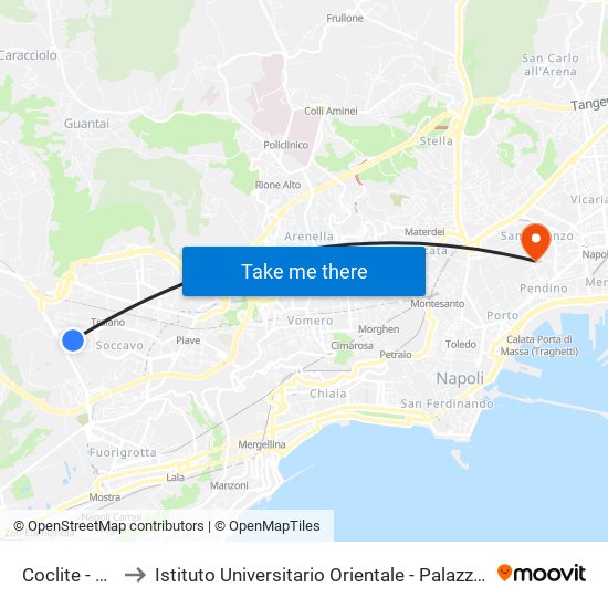 Coclite - Lattanzio to Istituto Universitario Orientale - Palazzo Santa Maria Porta Coeli map
