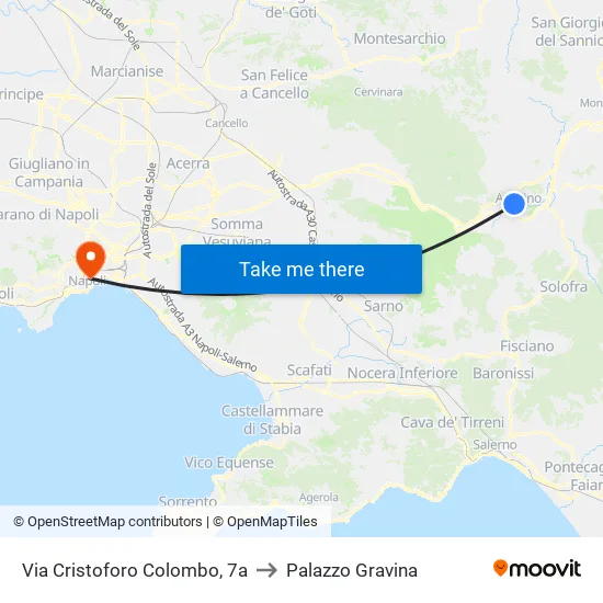 Christopher Columbus Street, 7a to Gravina Palace map