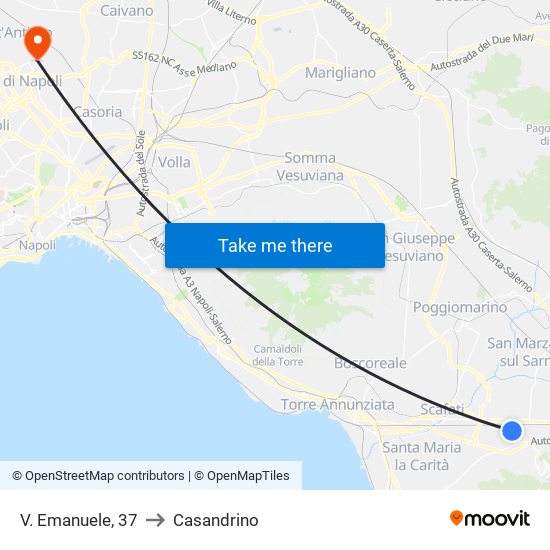 V. Emanuele, 37 to Casandrino map