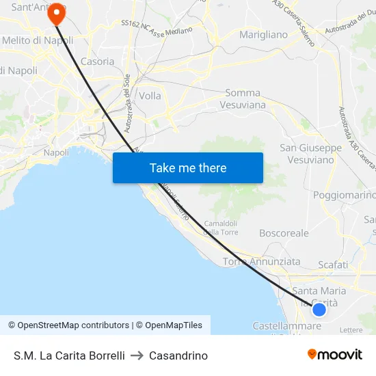 Santa Maria La Carita Borrelli to Casandrino map