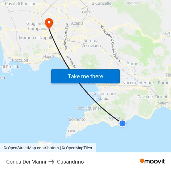 Conca Dei Marini to Casandrino map