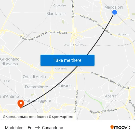 Maddaloni - Eni to Casandrino map