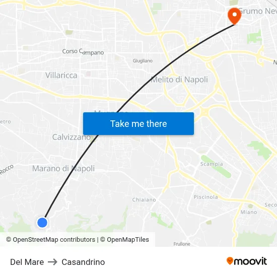 Of the Sea to Casandrino map