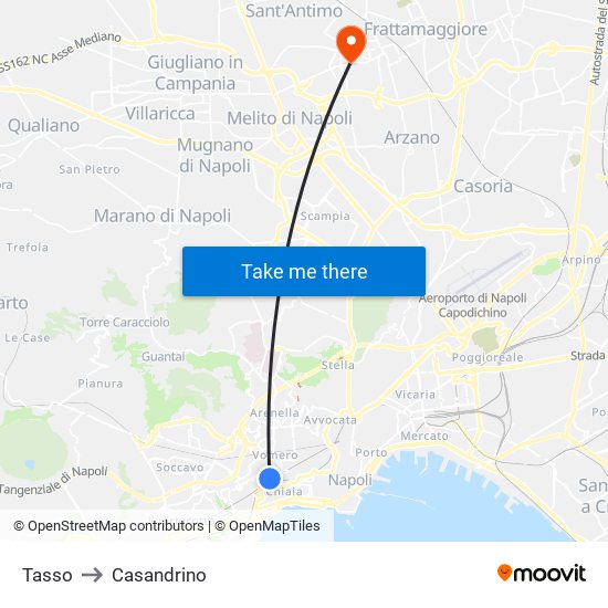 Tasso to Casandrino map