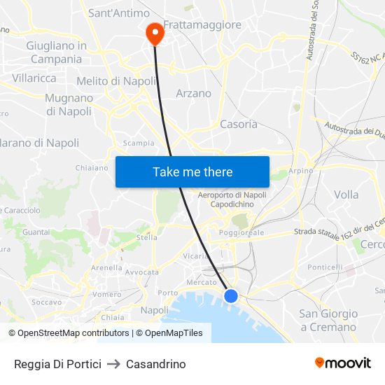 Reggia Di Portici to Casandrino map