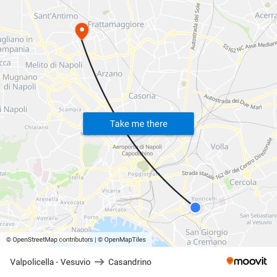 Valpolicella - Vesuvio to Casandrino map