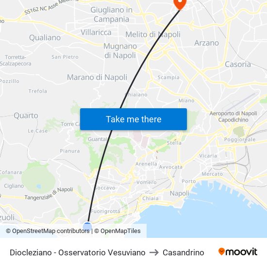 Diocleziano - Osservatorio Vesuviano to Casandrino map