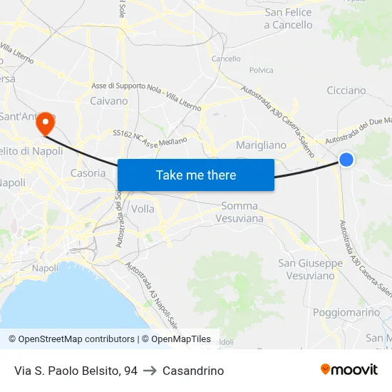 Via San Paolo Belsito, 94 to Casandrino map