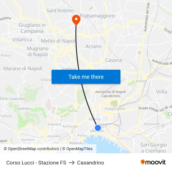 Lucci Avenue - Railway Station to Casandrino map