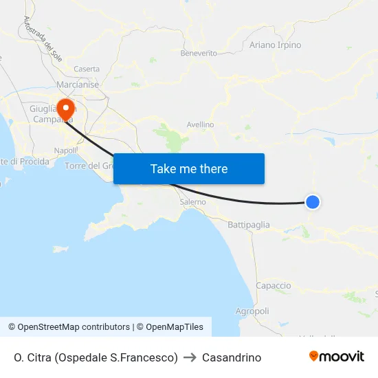 Citra Hospital (St. Francis Hospital) to Casandrino map