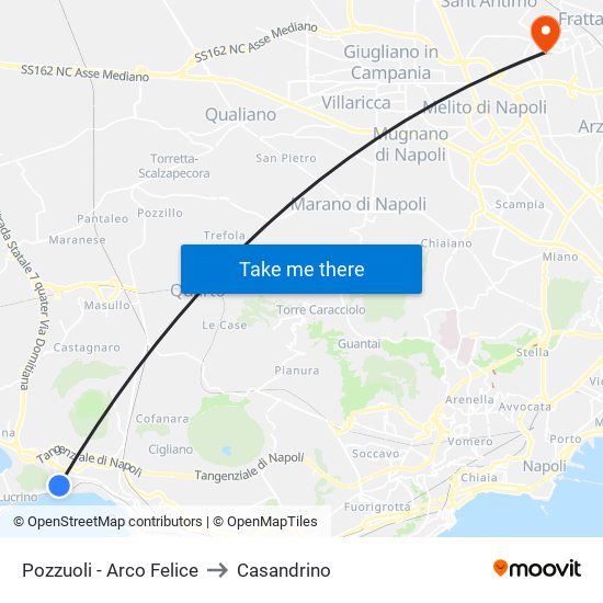 Pozzuoli - Arco Felice to Casandrino map