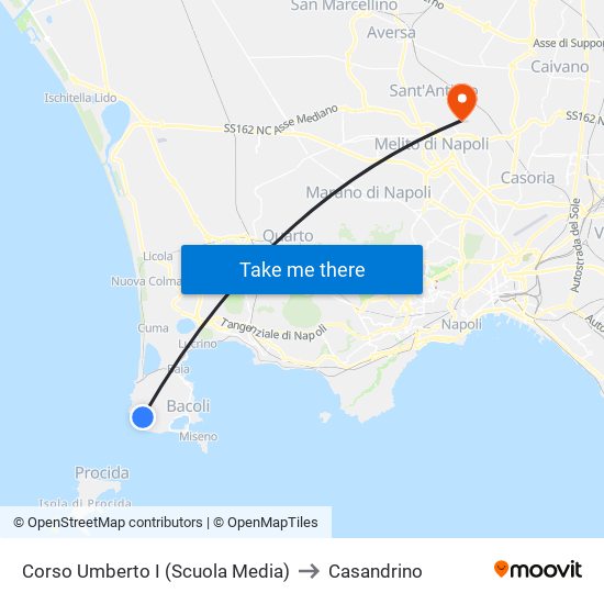 Corso Umberto I (Scuola Media) to Casandrino map