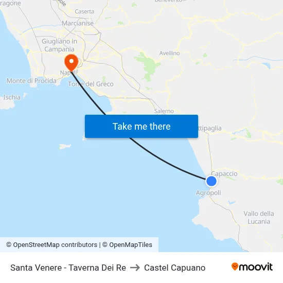 Santa Venere - Kings Tavern to Castel Capuano map