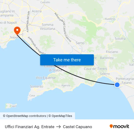 Financial Offices Revenue Agency to Castel Capuano map
