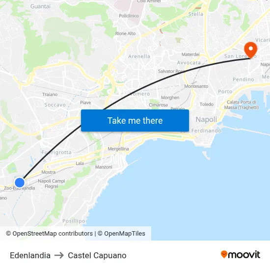 Edenlandia to Castel Capuano map