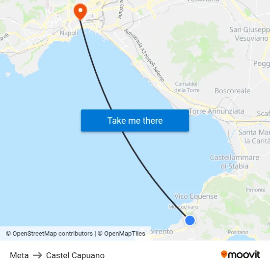 Meta to Castel Capuano map