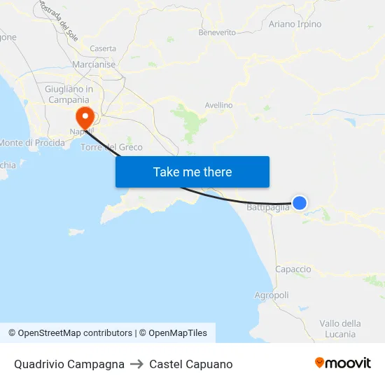 Campagna Crossroads to Castel Capuano map