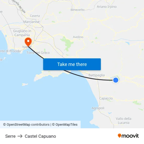 Greenhouses to Castel Capuano map