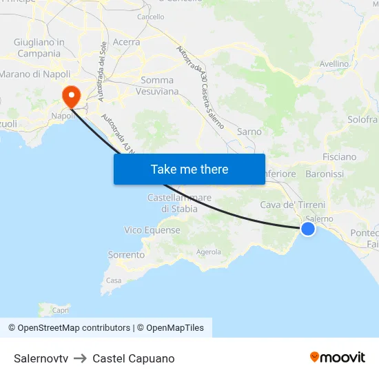 Salernovtv to Castel Capuano map