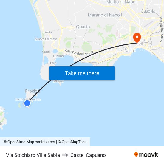 Via Solchiaro   Villa Sabia to Castel Capuano map