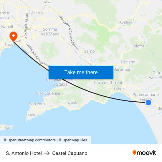 St. Anthony Hotel to Castel Capuano map