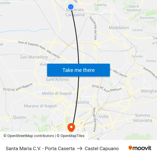 Santa Maria C.V. - Porta Caserta to Castel Capuano map